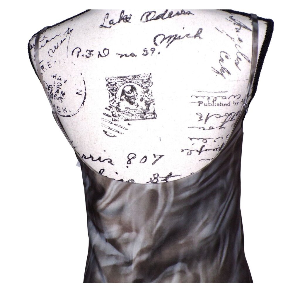 🆕ELLISS ELL/SS Maxi Slip Dress Gray Tie Dye Print Medium 6-8 - Picture 5 of 8